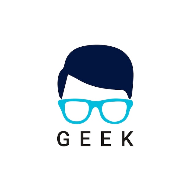 Blaue Brille auf Silhouette für Geek-Marke