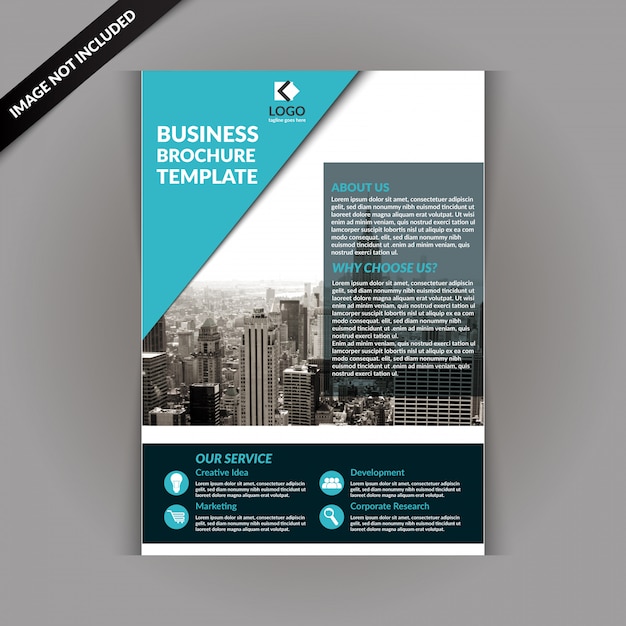 Blaue Business-Magazin-Vorlage