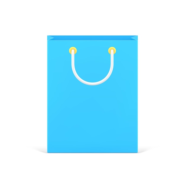 Blaue Einkaufstasche d-Symbol-Vektor-Illustration