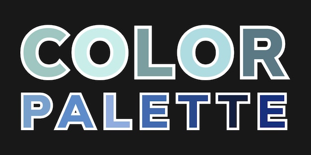 Blaue Farbpalette, Farbkombination. Vektor