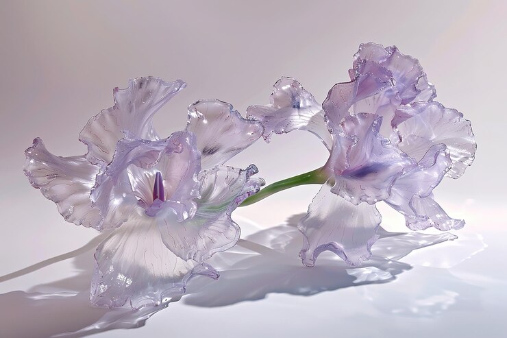 Vektor blaue flagge iris versicolor detail auf dunklem hintergrund