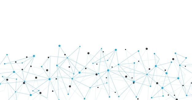 Blaue geometrische maschenlinien auf weißem hintergrund