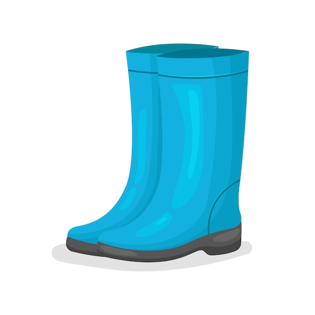 Blaue Gummistiefel Vektorillustration