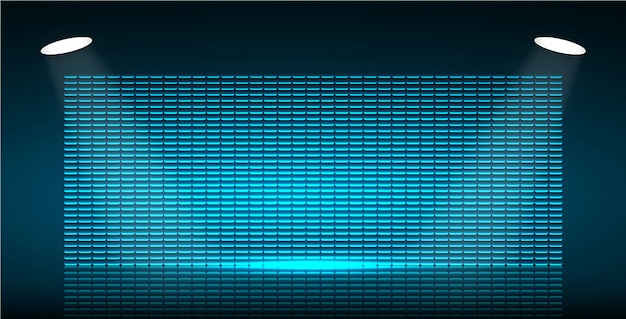 Vektor blaue kinoleinwand für filmpräsentation.