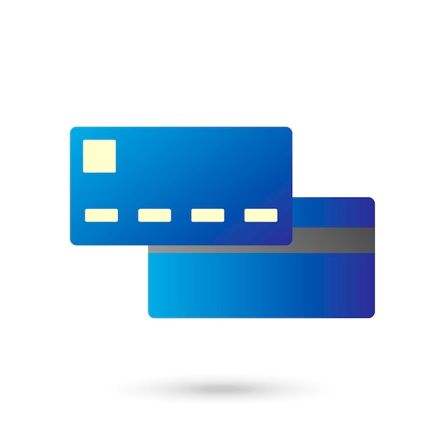 Blaue Kreditkarte Symbol Vektor-Illustration
