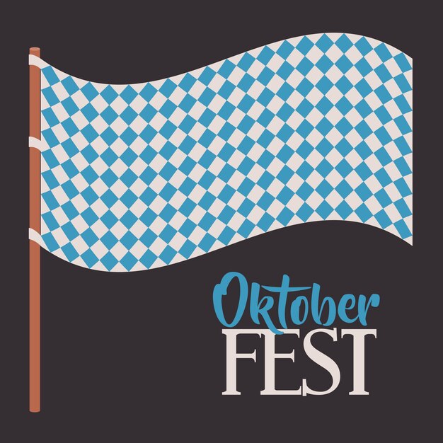 Blaue muster oktoberfest symbol der flagge