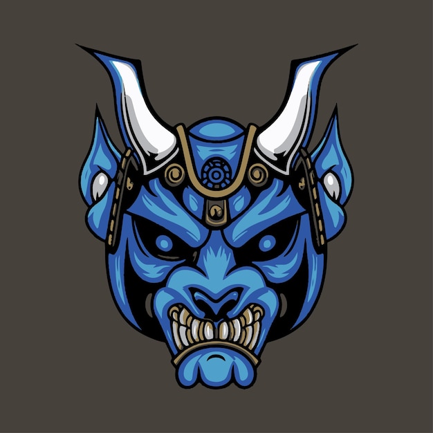 blaue Oni-Maske