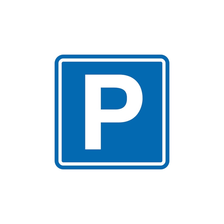 Vektor blaue quadratische verkehrszeichen-vektorvorlage