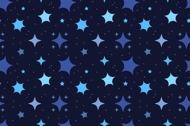 Blaue Sterne nahtloses Muster