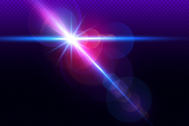 Blaue transparente Lichtlinsenfackelstreifen