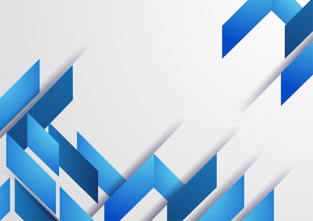 Blaue und weiße Linien abstraktes Tech-Banner-Design. Geometrischer Vektorhintergrund