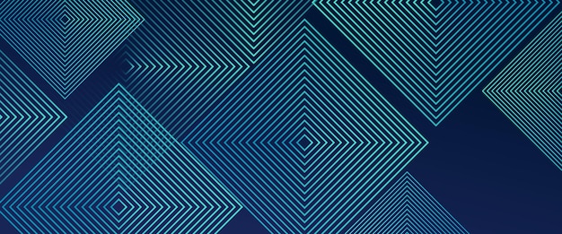 Blaue Vektor leuchtende Technologie geometrische 3D-Linie moderne abstrakte Banner Kann in Cover-Design Buch-Design Poster CD-Cover Flyer Website Hintergründe oder Werbung verwendet werden