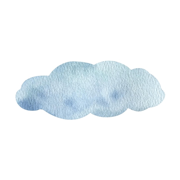 Blaue wolke clipart handgezeichnete aquarellillustration