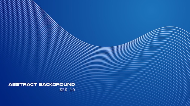 Blauer abstrakter Gradient-Hintergrund mit kurvenförmiger Linie für Hintergrund oder Präsentation