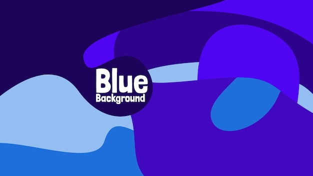 Blauer abstrakter handgezeichneter Hintergrund mit abstraktem Element und dynamischem Formvektor