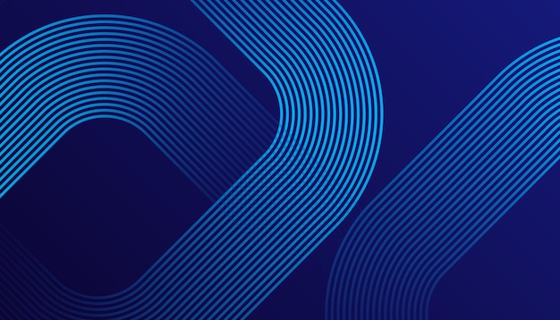 Blauer abstrakter Hintergrund Geometrisches runde Linienmuster
