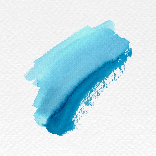 Vektor blauer aquarellpinselstrichvektor