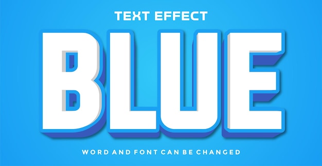 Blauer bearbeitbarer Texteffekt