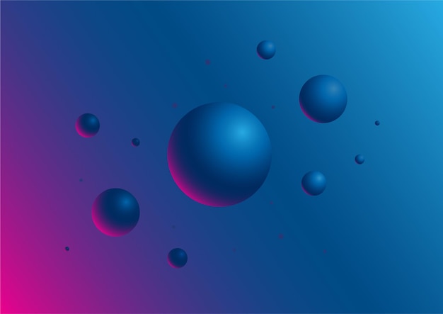 Blauer Blasenhintergrund mit Farbverlauf