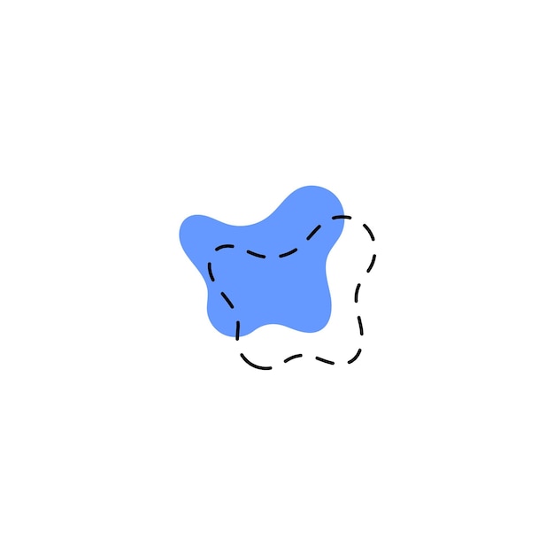 blauer Blob-Satz, dunkler Grunge