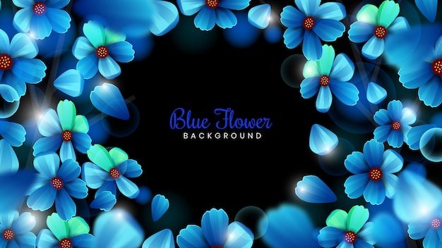 Blauer Blumenhintergrund