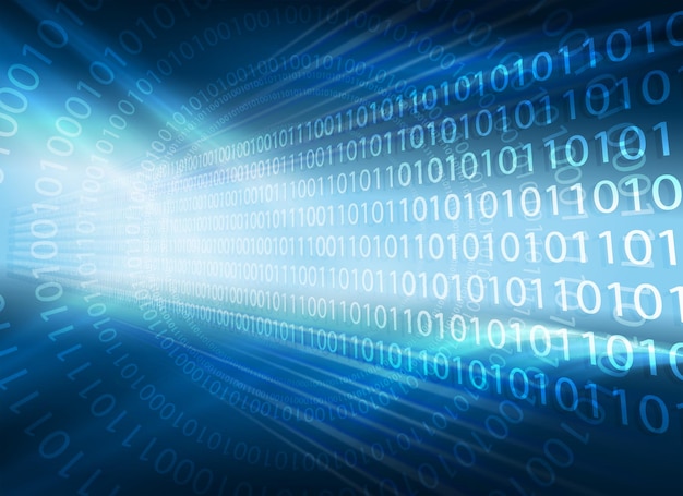 Blauer Computerhintergrund mit Zahlen