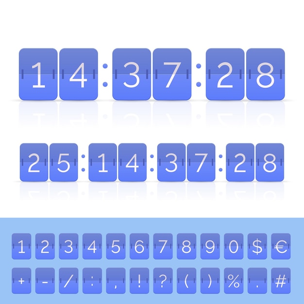 Vektor blauer countdown-timer