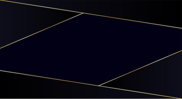 Vektor blauer geometrischer hintergrund mit goldenen linien