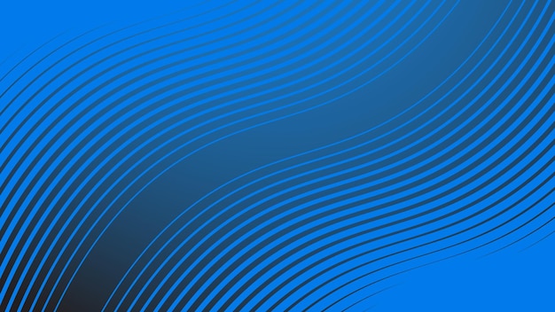 Blauer Gradient-Hintergrund mit Streifen-Kurvenlinie für den Hintergrund oder die Präsentation