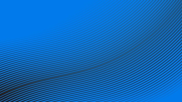 Blauer Gradient-Hintergrund mit Streifen-Kurvenlinie für den Hintergrund oder die Präsentation