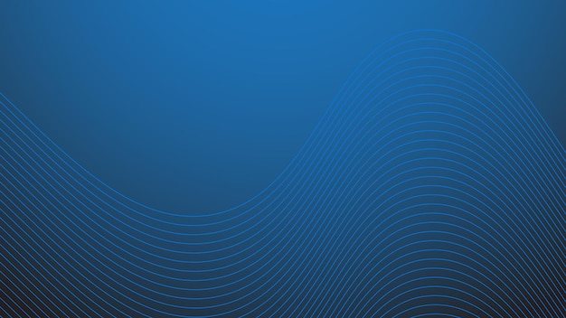 Blauer Gradient-Hintergrund mit Streifen-Kurvenlinie für den Hintergrund oder die Präsentation