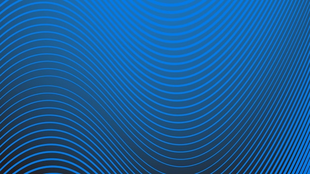 Blauer Gradient-Hintergrund mit Streifen-Kurvenlinie für den Hintergrund oder die Präsentation
