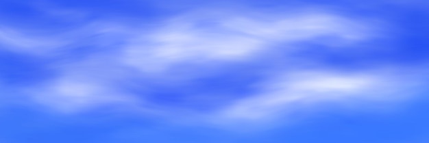 Blauer himmel mit weißen wolken panoramabild vektor hintergrund