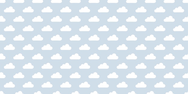 Blauer Himmel weiße Wolken nahtlose Wiederholungsmuster Vektor Hintergrund