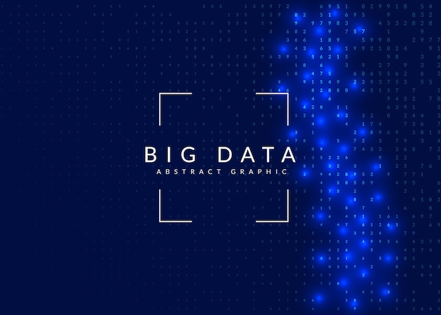 Blauer hintergrund für big data.