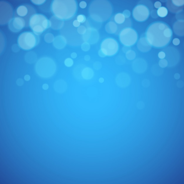 Blauer Hintergrund mit defokussierten Lichtern