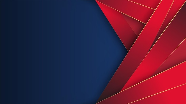 Blauer Hintergrund mit rotem polygonalem Stil Luxus