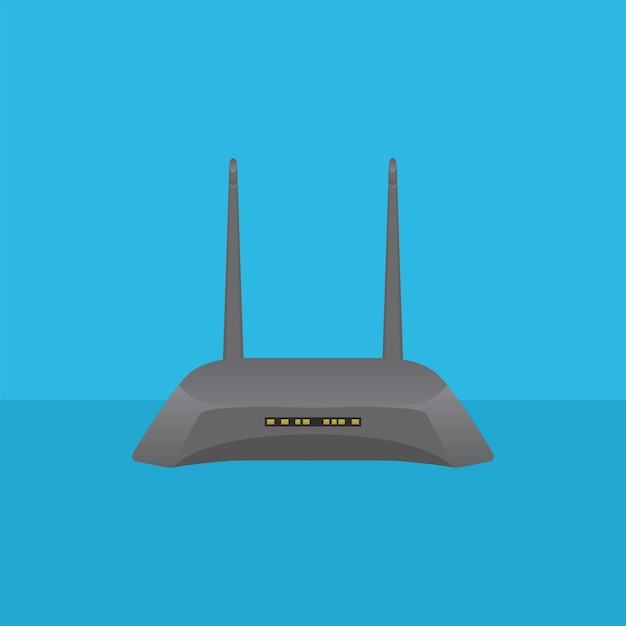 blauer Hintergrund-Wi-Fi-Router-Vektor