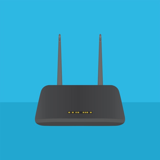blauer Hintergrund-Wi-Fi-Router-Vektor
