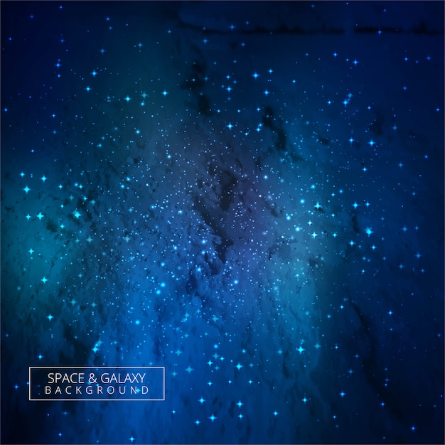 Blauer Hintergrundvektor der Universumgalaxie