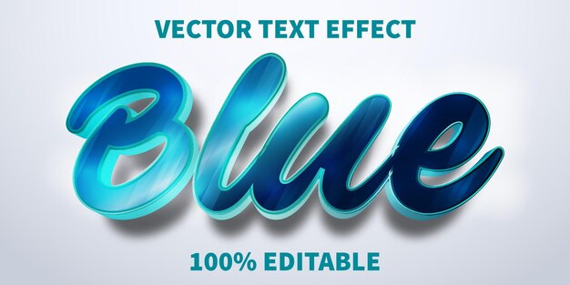 Blauer kreativer Text-Effekt bearbeitbarer moderner und Poster-Text-Stil
