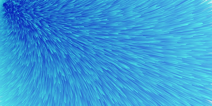 Vektor blauer pelzhintergrund flauschiges und weiches oberflächenmuster