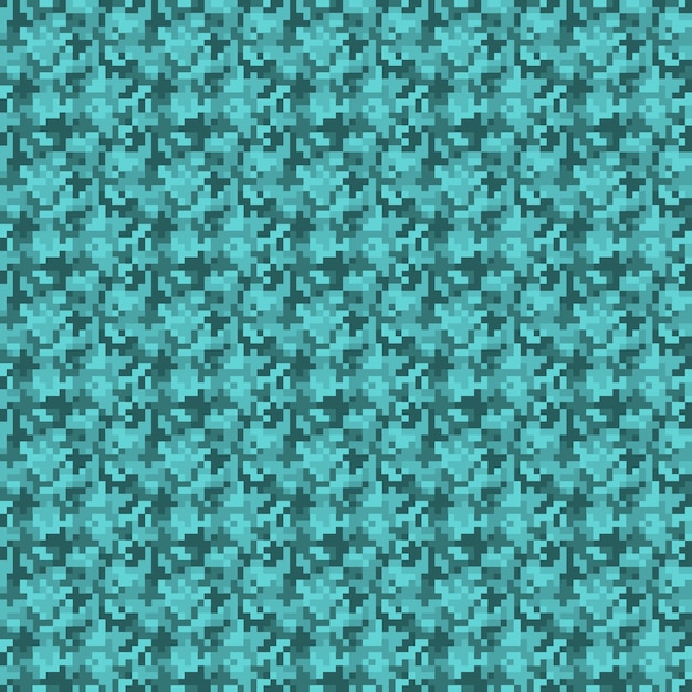 Blauer, pixeliger, nahtloser Muster-Tarnpixel-bearbeitbarer Hintergrund