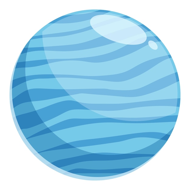 Blauer Planet aus dem Sonnensystem auf weißem Hintergrund