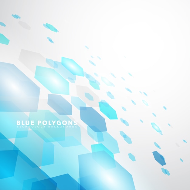 Blauer polygonaler Hintergrund