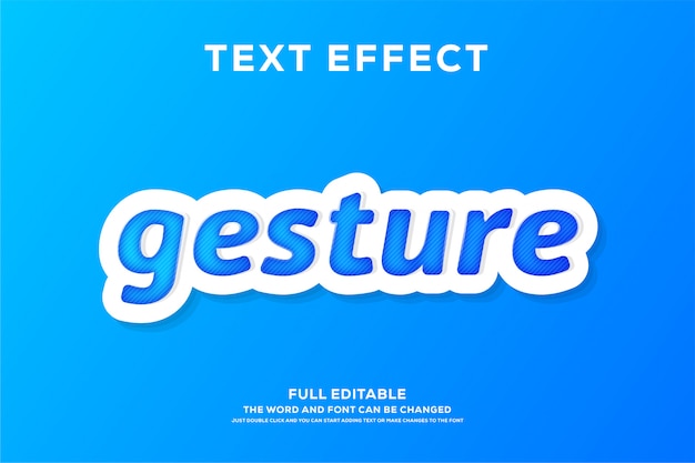 Vektor blauer sauberer texteffektgrafikstil