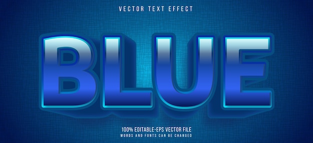 Vektor blauer texteffekt