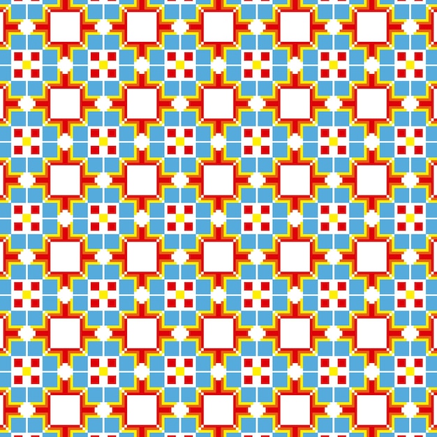 Vektor blauer und roter mosaikhintergrund