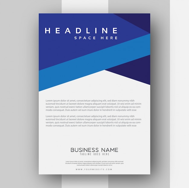 Blauer Unternehmensflyer