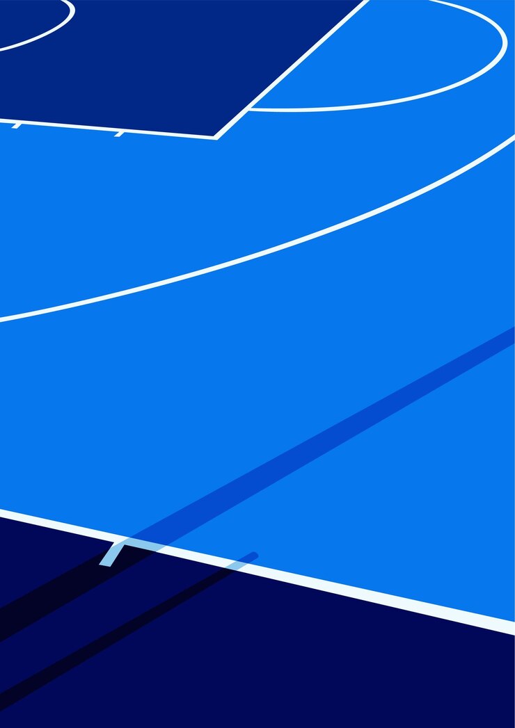 Blauer Vektor für Basketballplätze